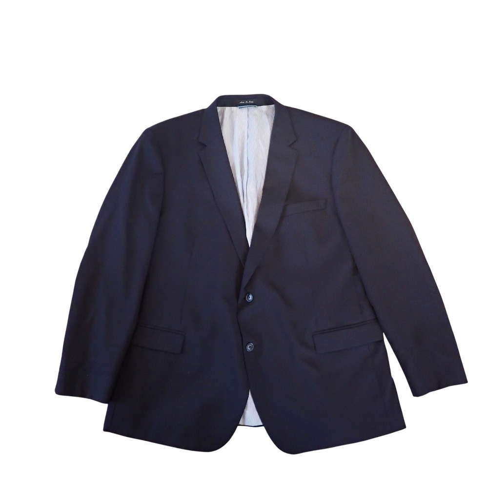 Tommy Hilfiger Mens Navy Blue Two Button Blazer Sport Coat Jacket XL